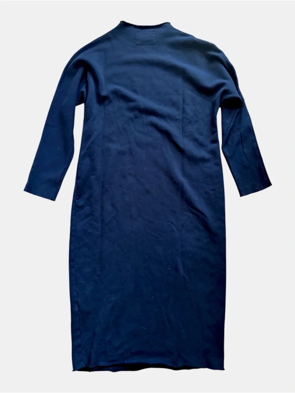 Frank & Eileen Izzie Sweatshirt Party Dress Funnel Neck Midi Black Fleece Size M - Picture 7 of 9